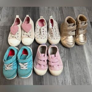 Pink and White Kids Sneakers